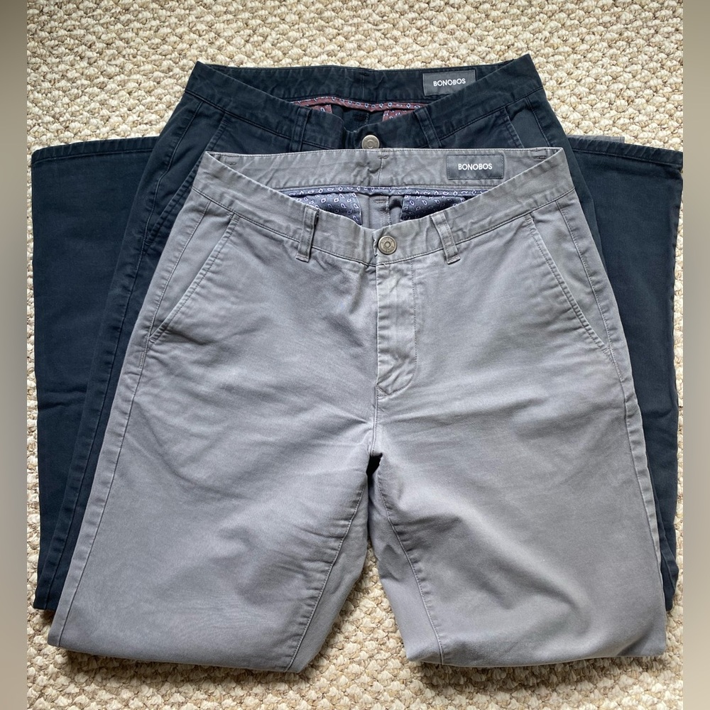 BUNDLE: two pairs of Bonobos chinos, size 29/32